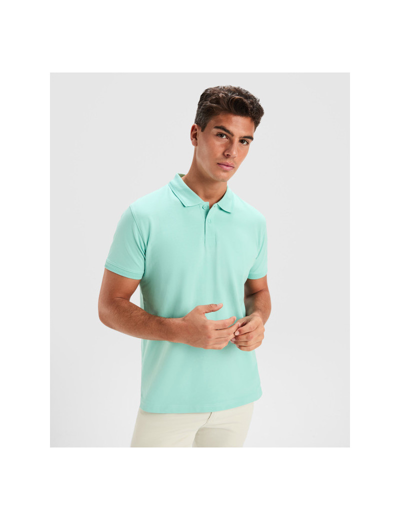 Polo WOS de manga corta en punto piqué con elastano personalizado de Roly imagen 28