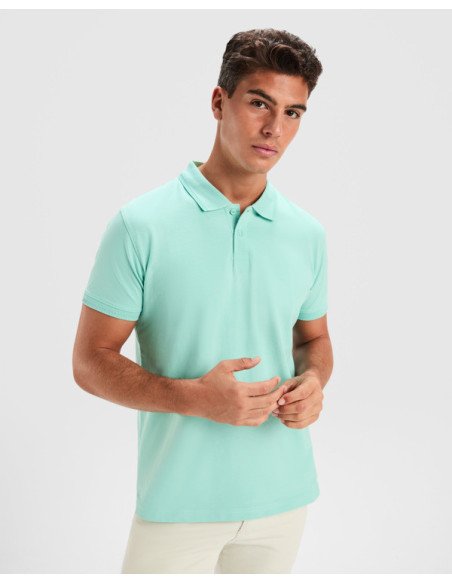 Polo WOS de manga corta en punto piqué con elastano personalizado de Roly imagen 28