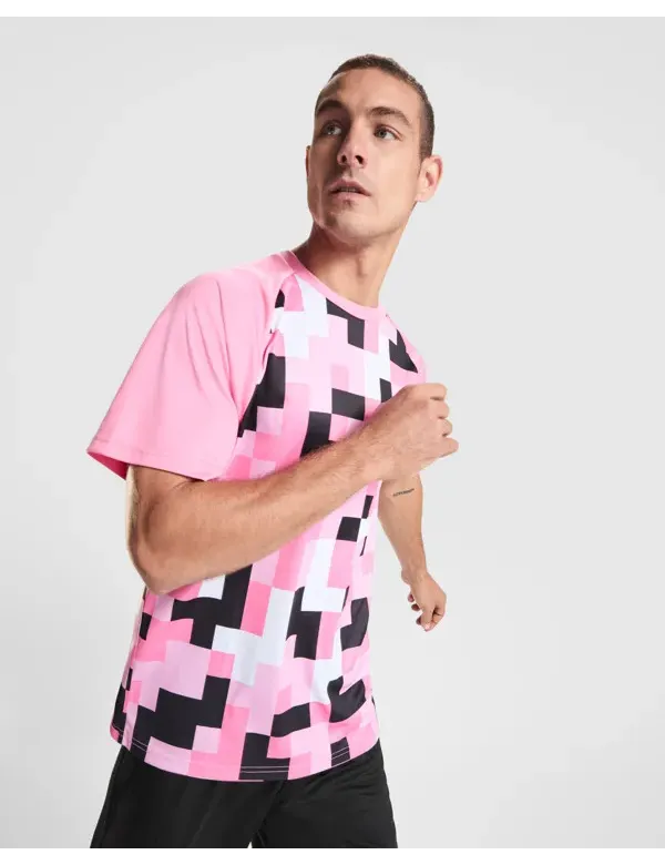 Camiseta técnica VENTOR unisex de poliéster con manga ranglan y tejido stretch personalizado de  imagen 1
