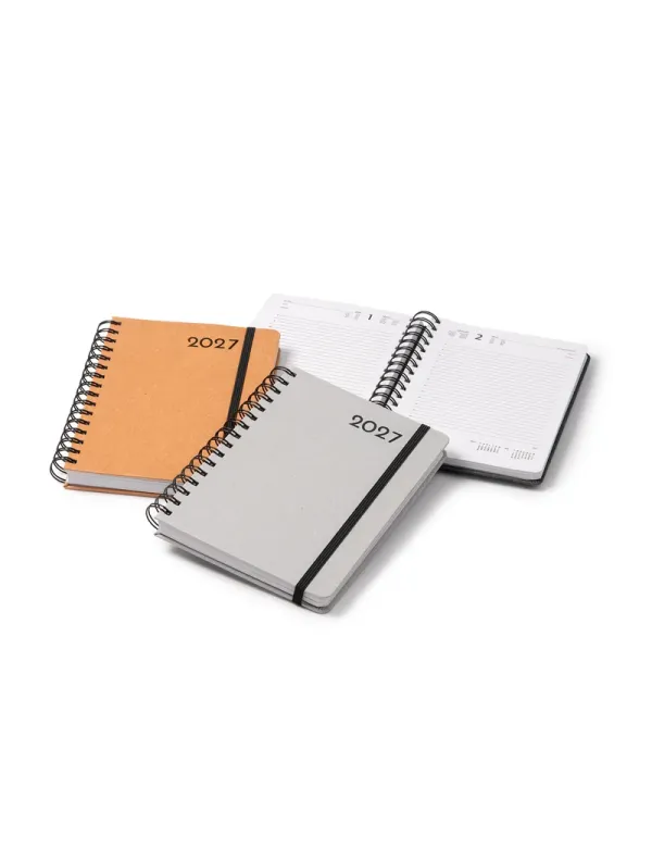 Agenda KURTIS A5 con anillas de cuero reciclado día por página personalizado de Stamina imagen 7