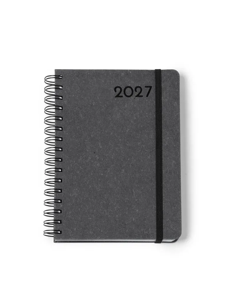 Agenda KURTIS A5 2027 con anillas de cuero reciclado personalizado de Stamina imagen 2