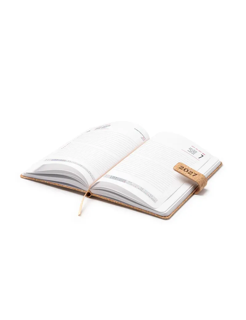 Agenda VASIR A5 2027 de corcho natural para empresas personalizado de Stamina imagen 3