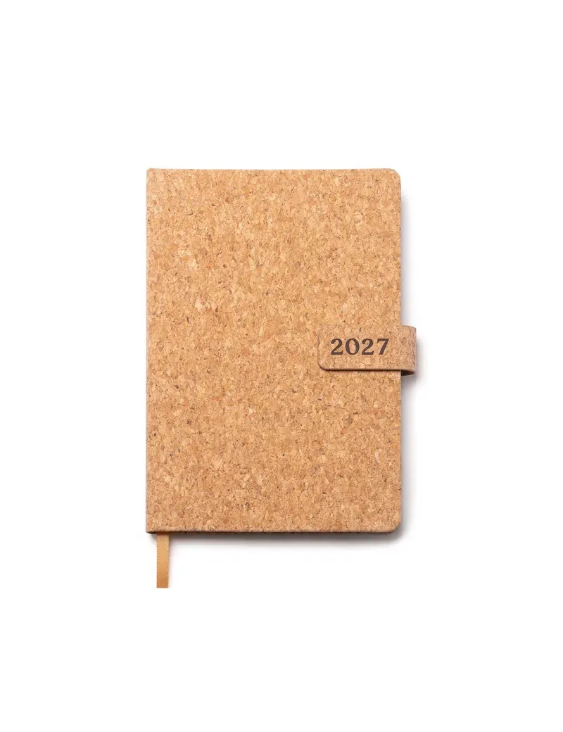 Agenda VASIR A5 2027 de corcho natural para empresas personalizado de Stamina imagen 1