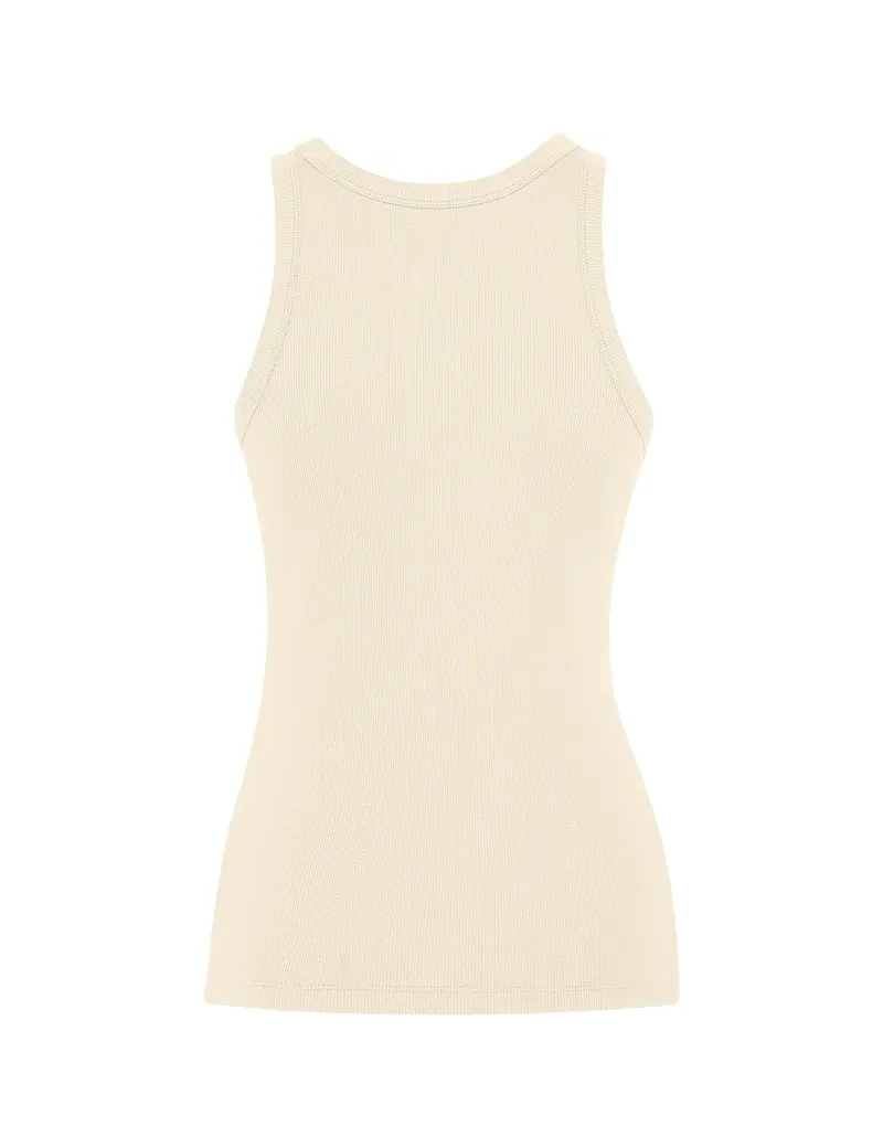 Camiseta sin mangas DRIBE mujer en punto canalé stretch personalizado de Roly imagen 12