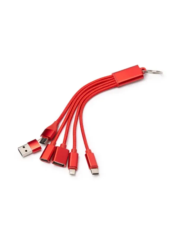 Cable cargador KOLTAX 7 en 1 de aluminio reciclado personalizable personalizado de Stamina imagen 5