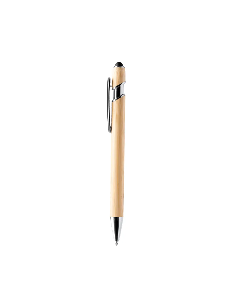 Bolígrafo VAREL Personalizado – Diseño en Bambú con Puntero Táctil y Pulsador Metalizado personalizado de Stamina imagen 4