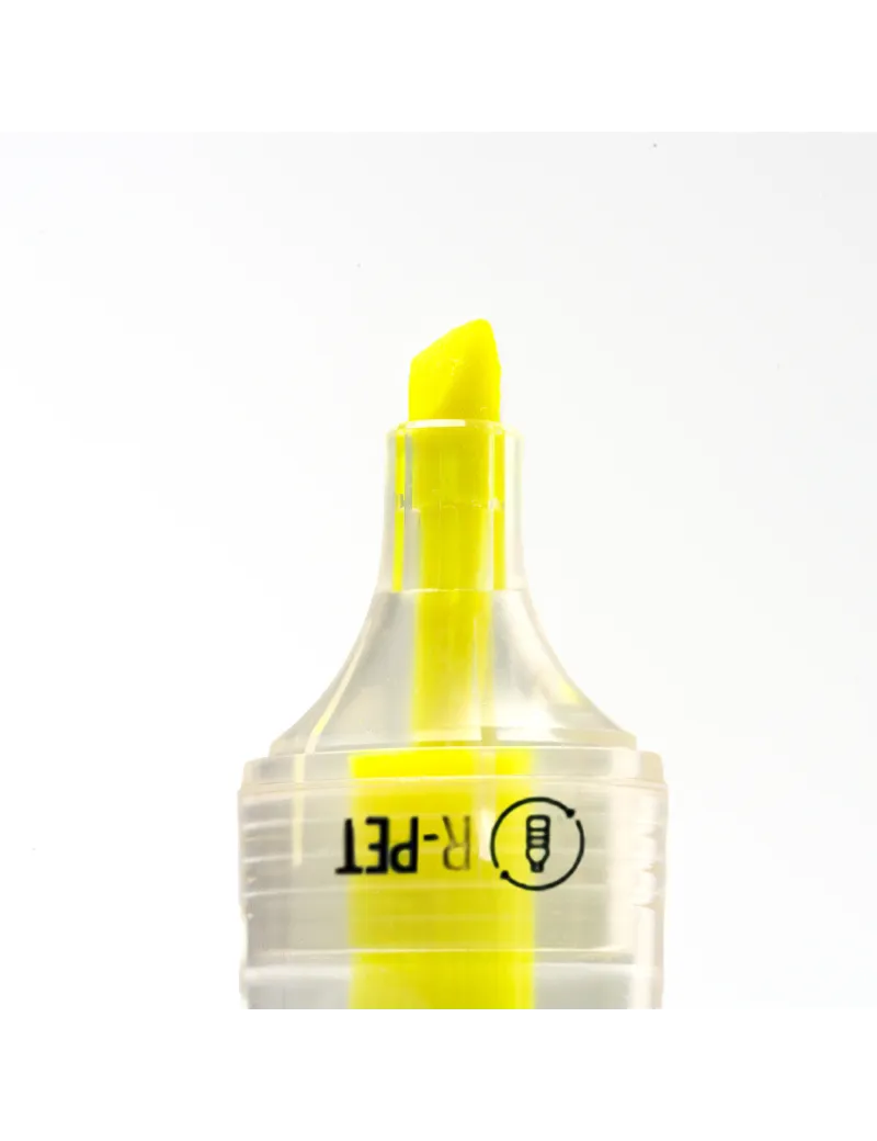Marcador ALBION amarillo flúor de plástico reciclado RPET personalizado de Stamina imagen 9