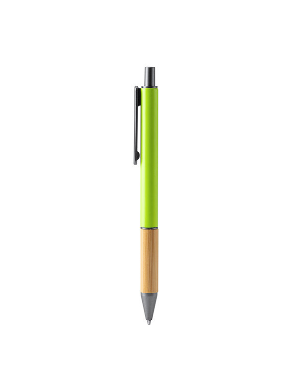 Bolígrafo metálico PENTA mate con bambú personalizado láser personalizado de Stamina imagen 3