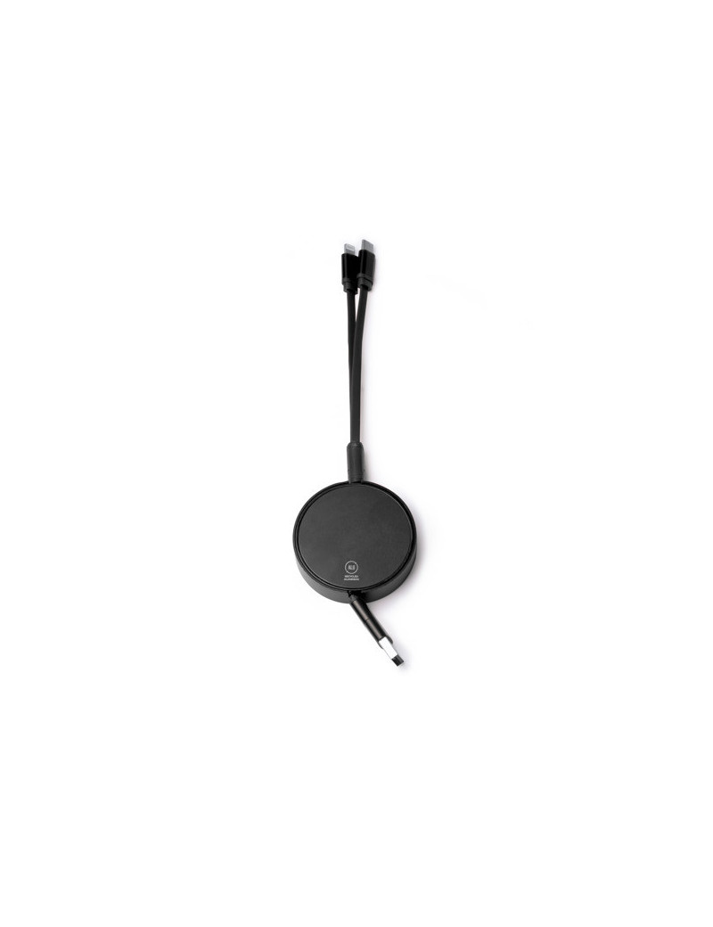 Cable cargador DAWSON retráctil aluminio reciclado USB-C y Lightning personalizado de Stamina imagen 5