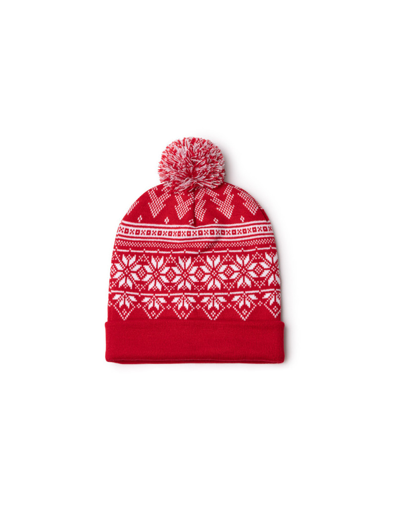 Gorro acrílico REDWIN navideño con pompón y copos de nieve personalizado de Stamina imagen 6
