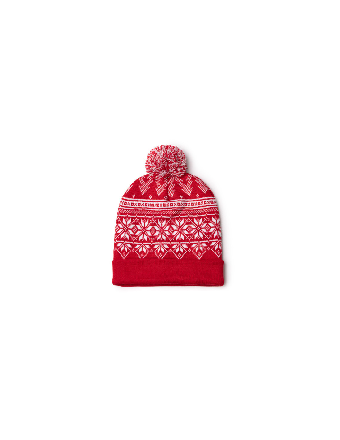 Gorro acrílico REDWIN navideño con pompón y copos de nieve personalizado de Stamina imagen 6