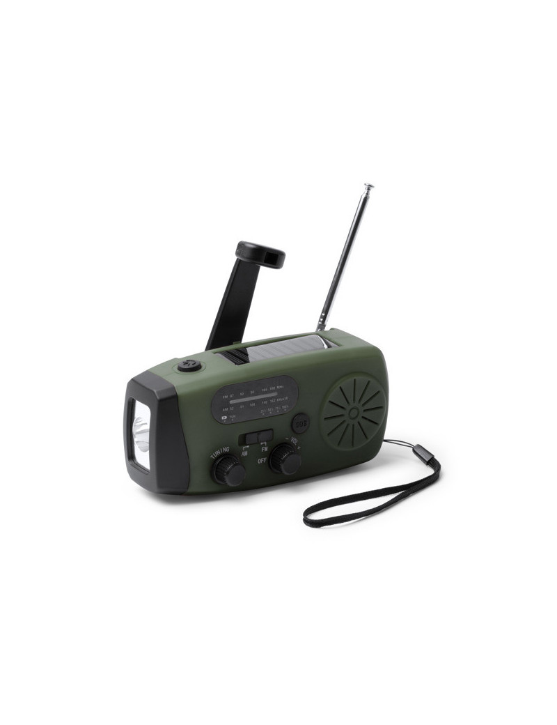 Radio de emergencia multifunción NEVIL con dinamo y panel solar personalizado de Stamina imagen 9