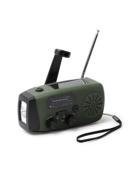 Radio de emergencia multifunción NEVIL con dinamo y panel solar personalizado de Stamina imagen 9