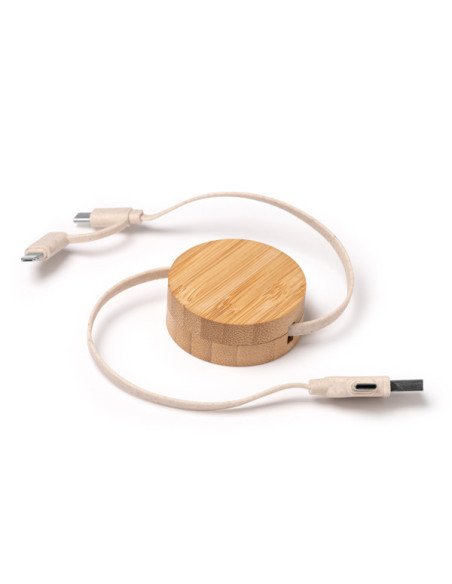 Cable cargador extensible GARYK personalizado de Stamina imagen 2