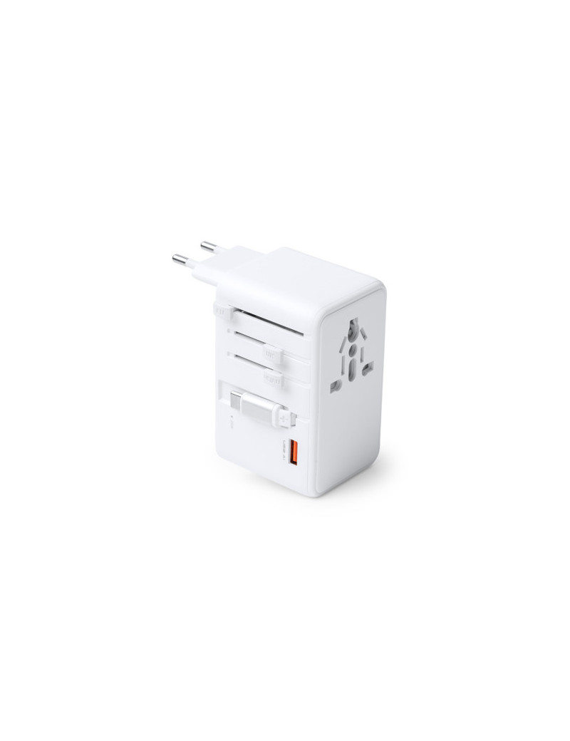 Adaptador de viaje NEXAR con carga rápida 25W y cable Tipo C retráctil personalizado de Stamina imagen 11