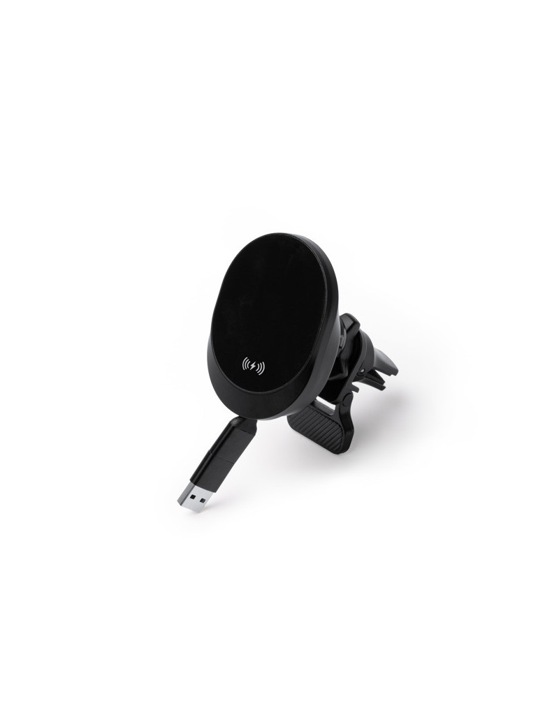 Cargador inalámbrico coche BRAVEK 15W con cable retráctil personalizado de Stamina imagen 7