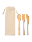Set de cubiertos de bambú COLMER personalizado de Stamina imagen 2