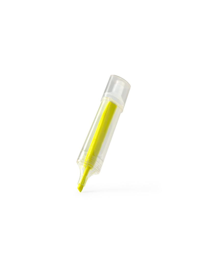 Marcador ALBION amarillo flúor de plástico reciclado RPET personalizado de Stamina imagen 7