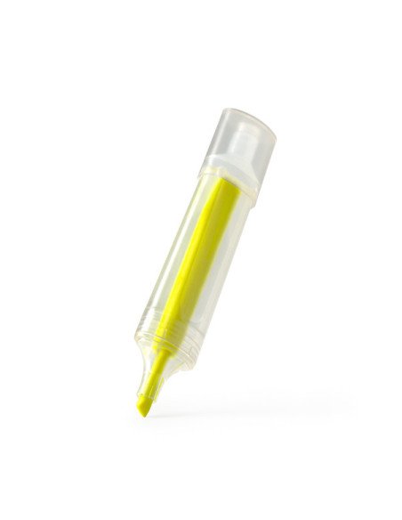 Marcador ALBION amarillo flúor de plástico reciclado RPET personalizado de Stamina imagen 7