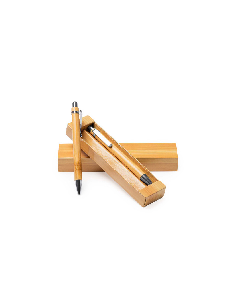 Set bolígrafo y portaminas de bambú KIOTO personalizado de Stamina imagen 2