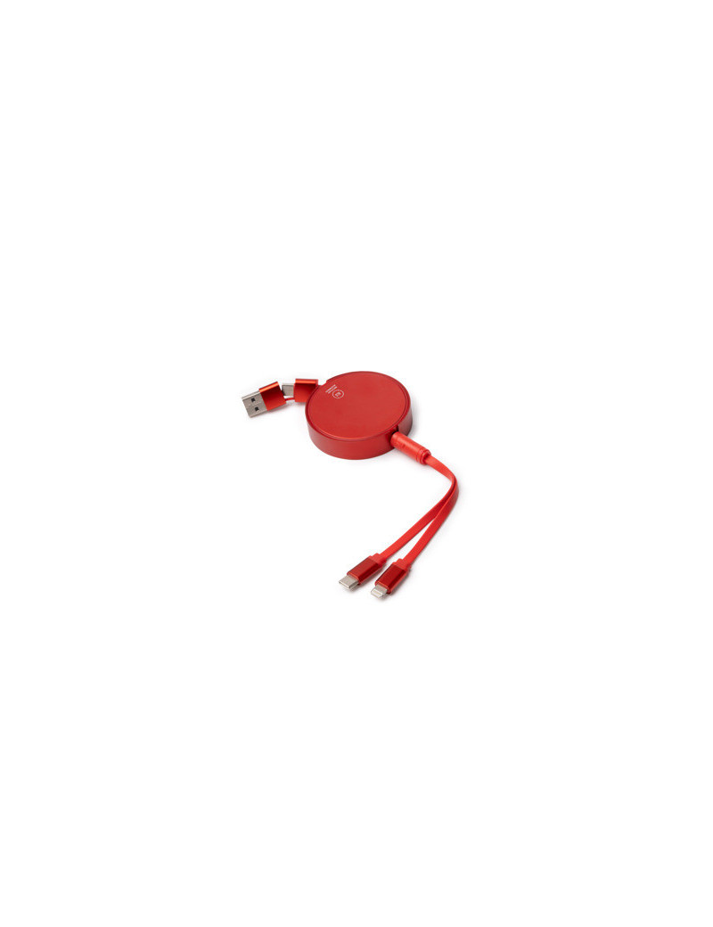 Cable cargador DAWSON retráctil aluminio reciclado USB-C y Lightning personalizado de Stamina imagen 9