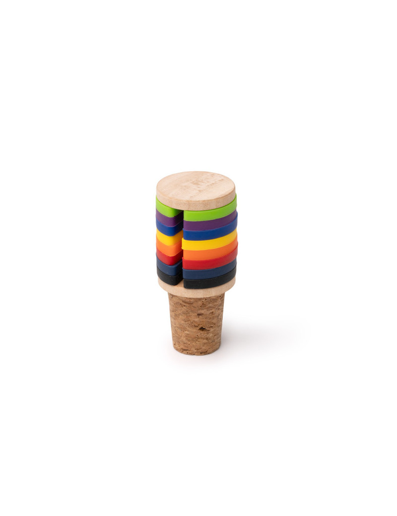Tapón para botellas NOVIX de corcho y bambú con identificadores personalizado de Stamina imagen 6