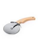 Cortador de pizzas ZANETI en acero inoxidable con mango de madera personalizado de Stamina imagen 5