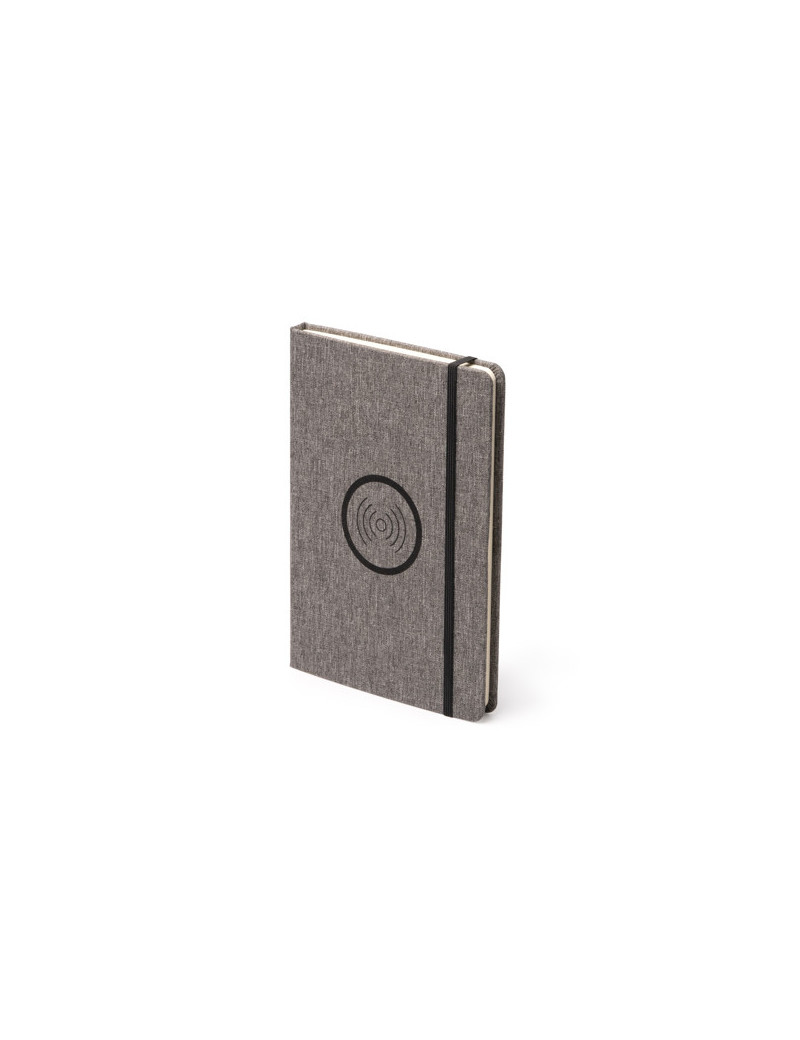 Bloc de notas GARLAN A5 con carga inalámbrica 15W en RPET personalizado de Stamina imagen 9