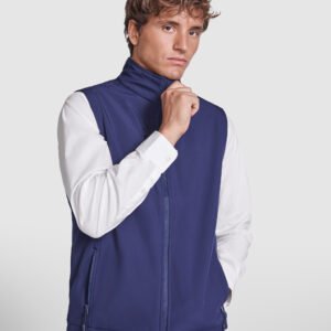 Chaleco Softshell QUEBEC con cremallera invertida y protector de barbilla