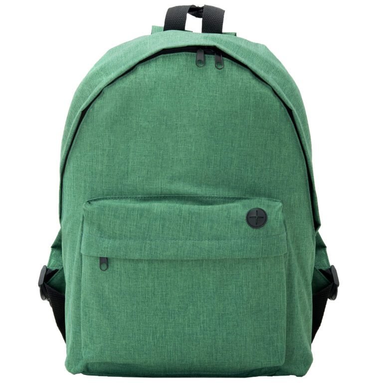 Mochila clásica TEROS con bolsillo frontal y detalles en negro