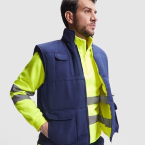 Chaleco Reversible PERSEI de alta visibilidad con cintas reflectantes