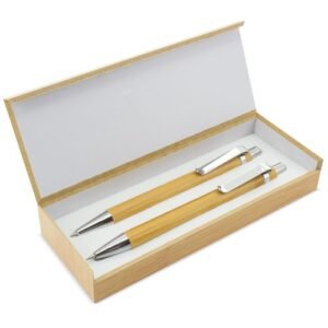 Set boligrafo y portaminas bambu Z-4104
