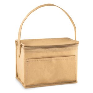 Bolsa Nevera Kraft PAPERCOOL para 6 latas con aislamiento en aluminio, ideal para regalos de empresa sostenibles