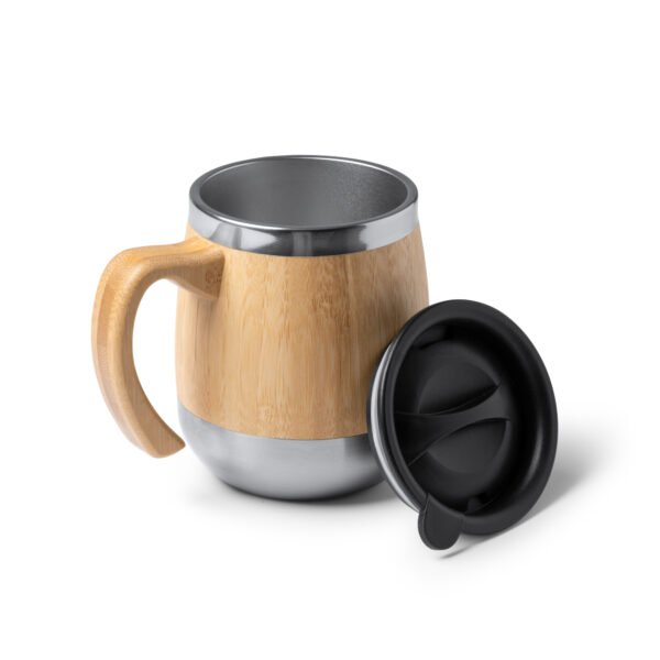 Taza MARLY presentada en caja eco, lista para eventos corporativos