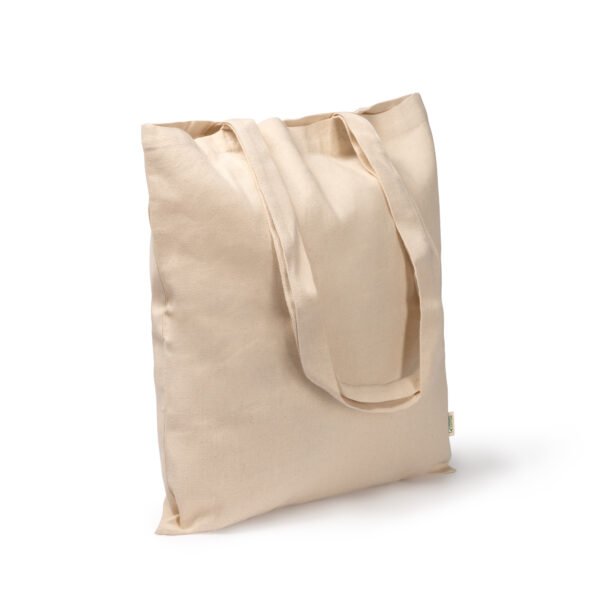 Bolsa KEON en algodón orgánico con asas largas para artículos promocionales.
