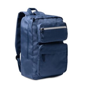 Mochila TINAR fabricada en 600D RPET con diseño sostenible y funcional.