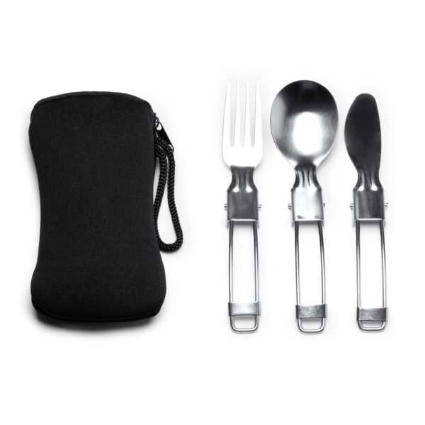 Set de cubiertos TINKER con cuchillo, tenedor y cuchara.