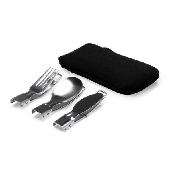 Set de cubiertos TINKER de acero inoxidable compacto.