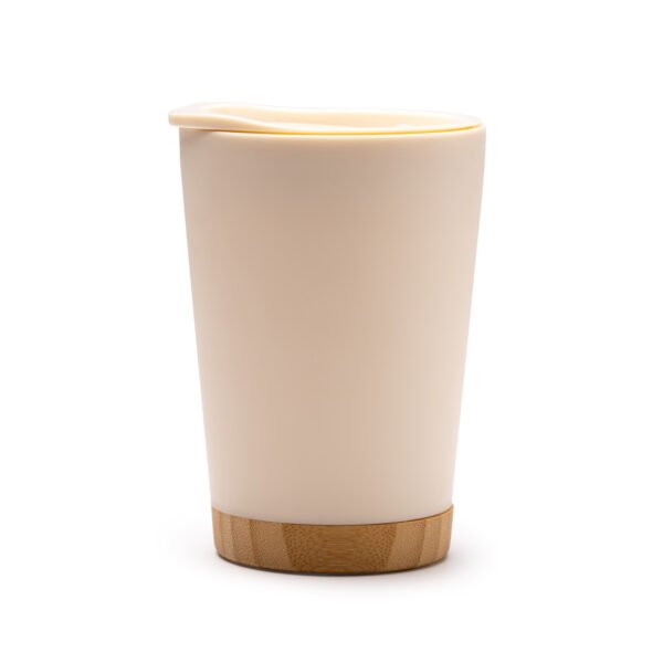 Vaso MIRIN de doble pared en PP reciclado con base de bambú