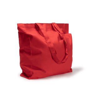 Bolsa KATO en algodón con asas largas y fuelle en base y laterales.