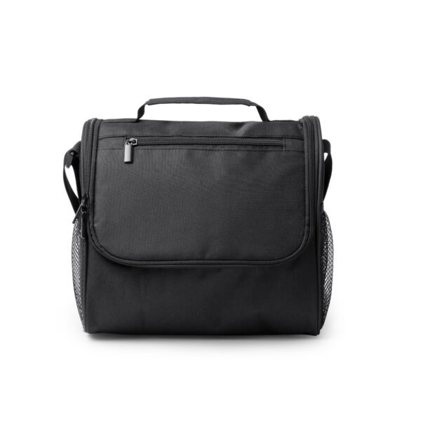Nevera GAVINS de 600D RPET con interior isotérmico y bolsillo frontal con cremallera