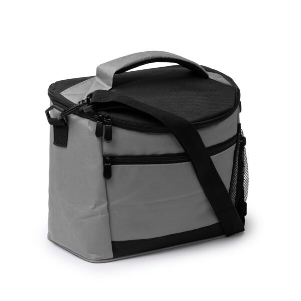 Nevera OZARK de 600D RPET con interior isotérmico y capacidad de 8 litros