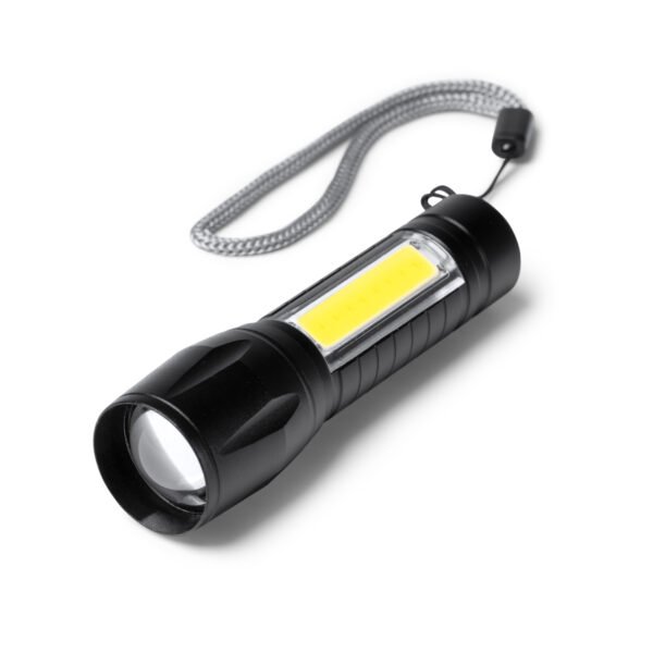 Linterna LED NUMAN fabricada en aluminio con diseño compacto y elegante.