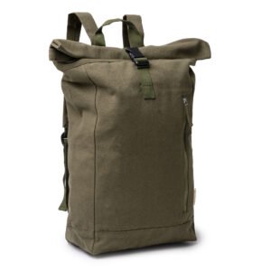 Mochila TEKO fabricada en algodón reciclado con diseño sostenible.