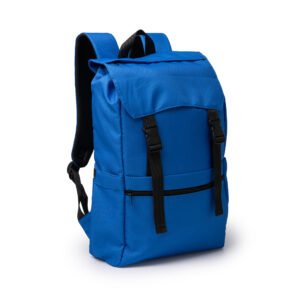 Mochila SOLAP fabricada en 600D RPET con diseño sostenible.