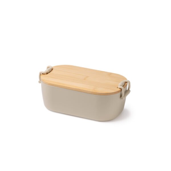 Fiambrera BRIOX con cuerpo de PP y tapa de bambú natural.