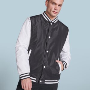 Chaqueta unisex CALIFORNIA acolchada con diseño bicolor y rib 1x1.