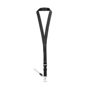 MURRAY. Lanyard de poliéster con mosquetón metálico