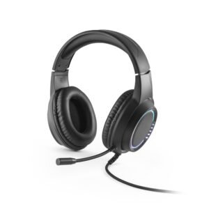 Thorne Headset RGB. Auriculares ABS con cable de 2m, micrófono y luces LED RGB
