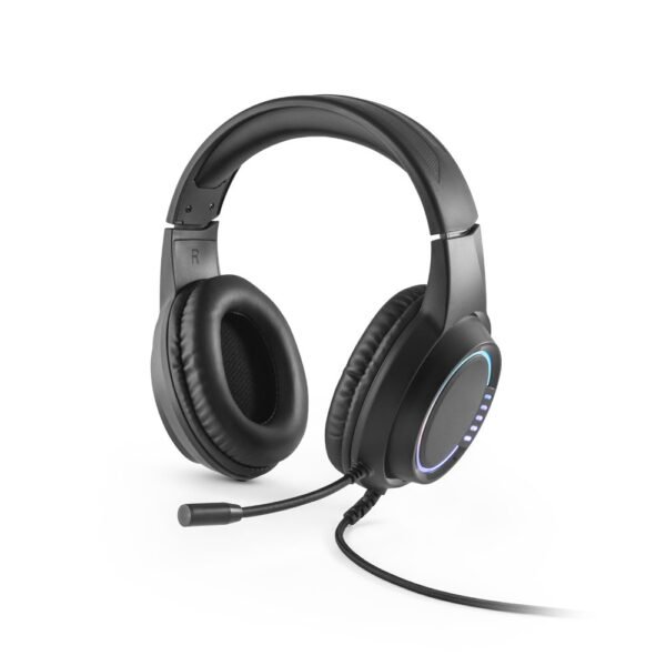 Thorne Headset RGB. Auriculares ABS con cable de 2m, micrófono y luces LED RGB